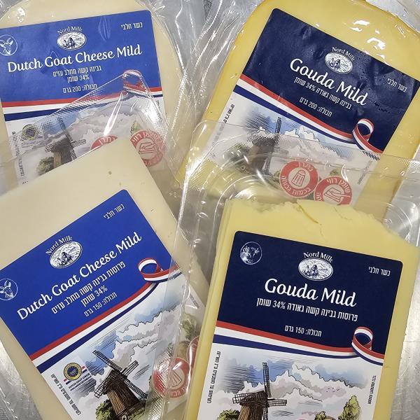 Сыр Гауда Голландская/ козья  - גבינה גאודה הולנדית/עזים 150/200גר