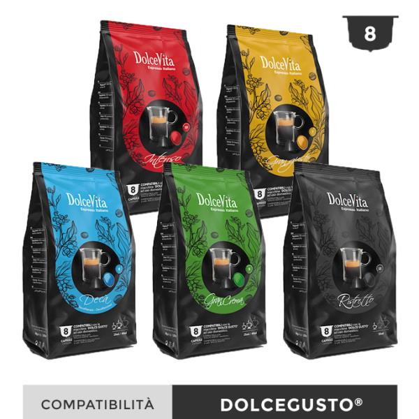 Капсулы кофе Dolce Vita в ассортименте - קפסולות קפה Dolce Vita cygnho
