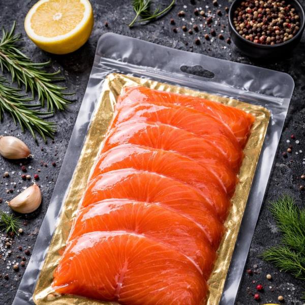 Салмон копченый нарезка 400 гр - סלמון מעושן פרוס 400 גר