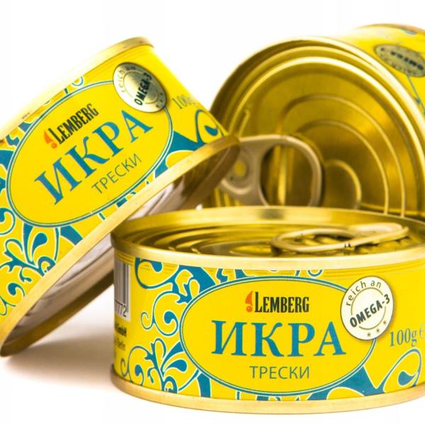 Икра трески Lemberg 100 - ביצי דג שיבוט 100 גר