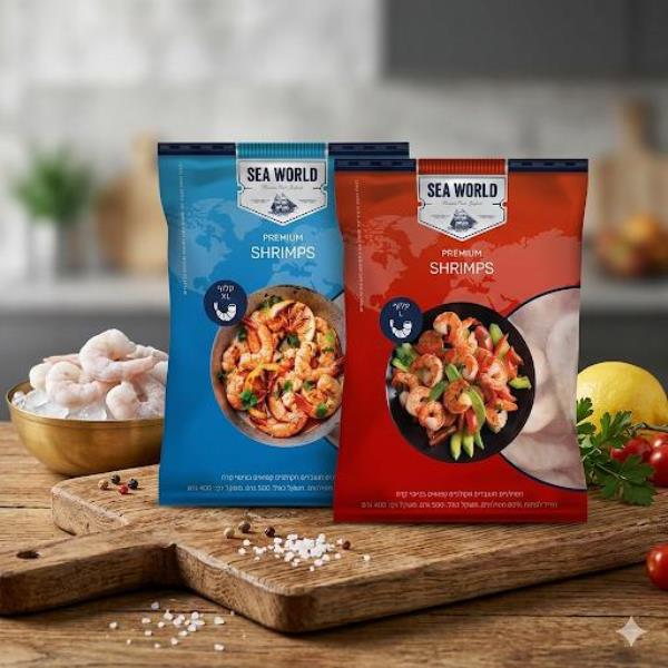 Креветки очищенные 500 гр - שרימפס מקולף 500 גר